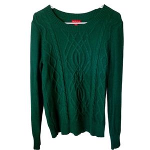 Merona green cable knit sweater
